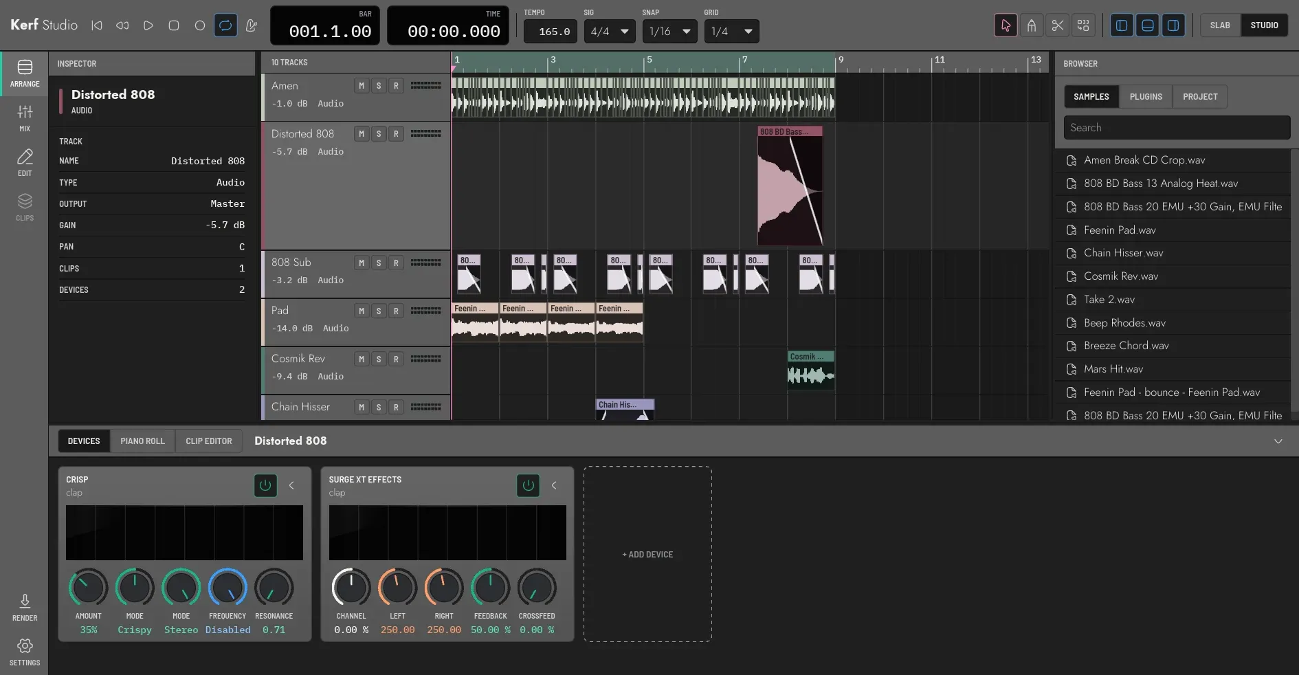 Kerf Studio arrange view in an early build